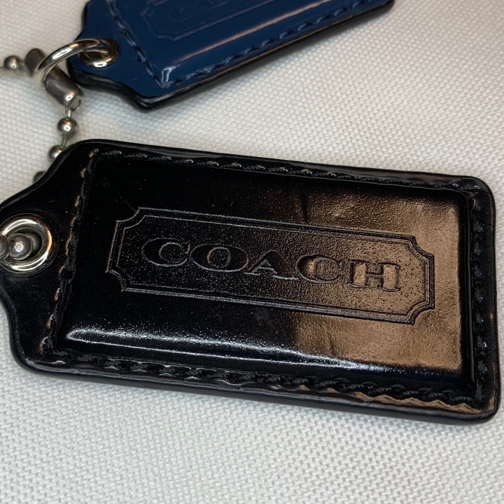 Double Tags Lg & Med Coach Hang Tags 2.5” & 2” Black & Navy Blue! - Picture 2 of 6